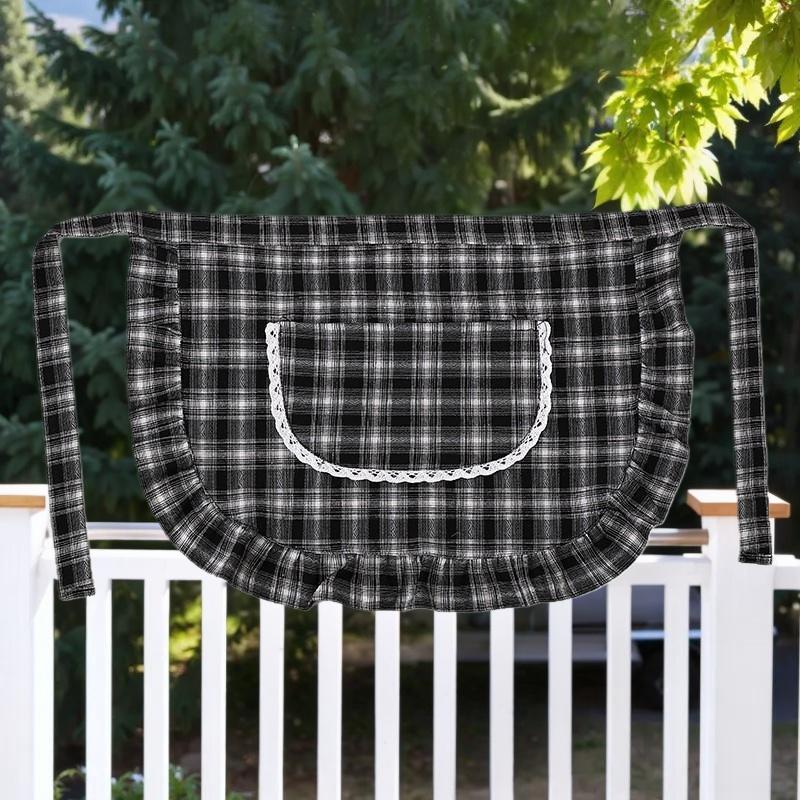 Apron Square Check Half Waist  - Home Cooking Service 评论和价格