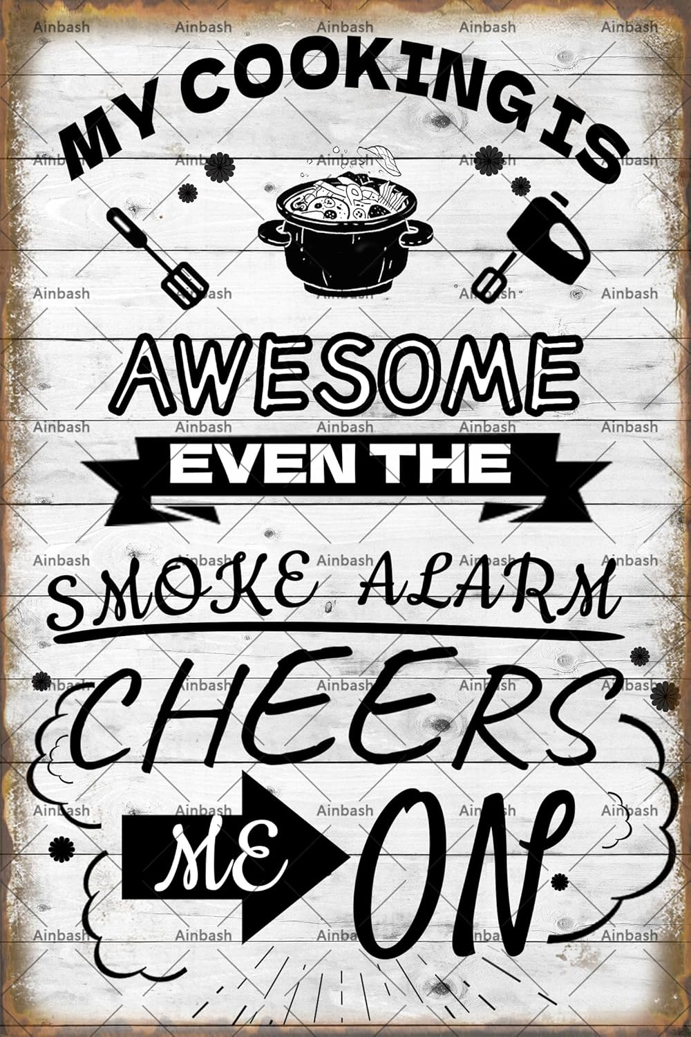 Funny Metal Tin Sign My Cookin - Home Cooking Quotes Sayings 评论和价格